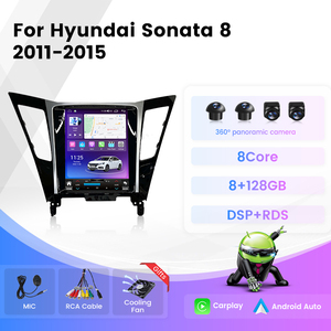 Estéreo para Auto NaviFly <span class=keywords><strong>con</strong></span> Pantalla Retráctil para Hyundai Sonata 8 2011-2015 <span class=keywords><strong>con</strong></span> GPS para Coche, Pantalla Inteligente IPS <span class=keywords><strong>con</strong></span> Wifi - Product Image 4