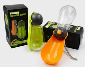 Factory Wholesale Leak Proof Portable Foldable Pet Dog Water Bottles Dispenser Bowl Drink Cup For Walking Hiking Travel
