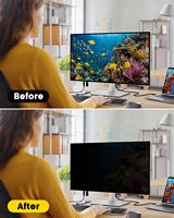 Filtro de Pantalla de Privacidad de 4 Vías para Monitor de Computadora, Anti-Espía, Anti-Reflejos, Bloqueador de Luz Azul, Tamaño Personalizado, Venta Directa de Fábrica