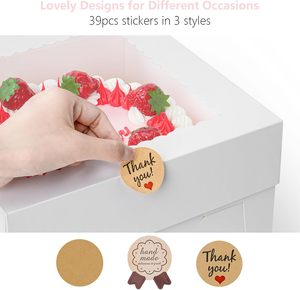 Boîtes de boulangerie blanches avec fenêtre, pliables, en papier, personnalisables, pour biscuits, gâteaux, beignets, cupcakes, macarons, contenants à emporter – Vente directe usine - Product Image 5