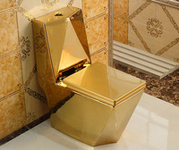 Ensemble de toilettes en céramique moderne de luxe, couleur or, pour salle de bain, hôtel, projet, appartement, villa, maison