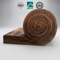 Rollo de Fibra de Vidrio Ecológico Marrón Dorado UL, Libre de Formaldehído, para Aislamiento de Techos/Paredes de Edificios Metálicos en América del Norte