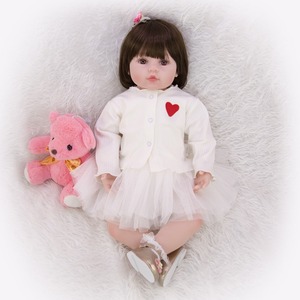 Venta al por mayor realista <span class=keywords><strong>bebe</strong></span> <span class=keywords><strong>reborn</strong></span> 24 pulgadas <span class=keywords><strong>reborn</strong></span> muñecas realistas de silicona bebés gemelos para niñas regalo - Product Image 5