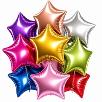 50 ballons étoiles en mylar métallisé de 18 pouces, auto-scellants, gonflables à l'hélium, couleur unie, 5 branches, pour mariage et fête
