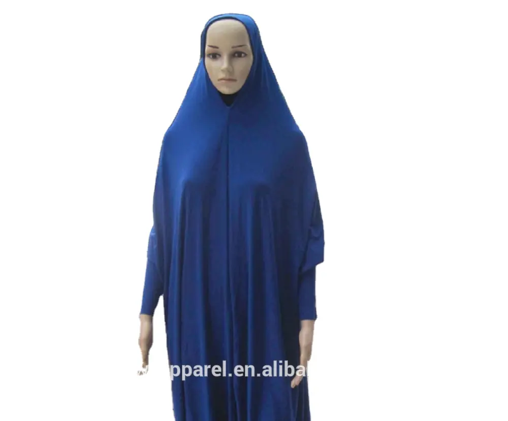 उच्च गुणवत्ता सादे रंग जर्सी इस्लामी jilbab बड़ा आकार लाइक्रा मुस्लिम abaya