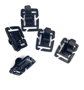 Fivela de gancho de plástico para mochilas, fivela de plástico preta giratória para bolsas e mochilas - Product Image 5