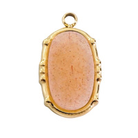 Pendentif en pierre naturelle à facettes avec breloque géométrique en acier inoxydable Delicate16.5 * 9.5mm pour la fabrication de bijoux
