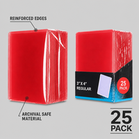 Protège-cartes rigide transparent 3x4 pour cartes de visite standard avec protection RFID 35pt et clip de protection