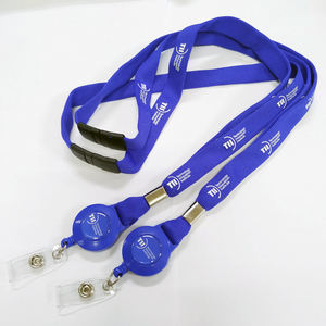 Màu Xanh Hình Ống Đan An Toàn Ly Khai Huy Hiệu ID Chủ Thẻ Dây Buộc Với Reelers Có Thể Thu Vào - Product Image 5