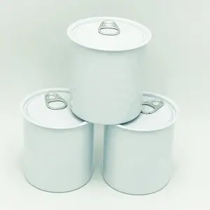 300ml White round Seal Metal Can Easy-to-Open Lid for Chicken Soup Beef Food Tea Manufacturer Supply