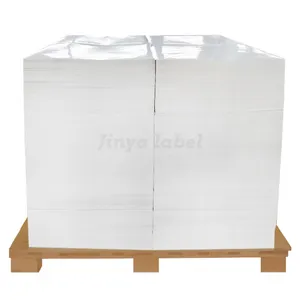 Ucuz fiyat fabrika toptan mat beyaz Woodfree Labelstock kendinden yapışkanlı etiket kağıt rulosu Jumbo rulo