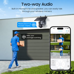 Caméra de sécurité solaire extérieure Ubox IP65 6MP avec vision nocturne couleur 24/7, double objectif, Wi-Fi sans fil et 4G, alimentation solaire - Product Image 4