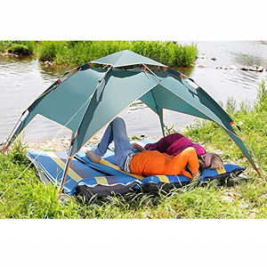 Tente dôme automatique à installation facile Tentes pop-up instantanées étanches à double couche Tente de camping 3 en <span class=keywords><strong>1</strong></span> pour famille 3-4 personnes avec mouche de pluie - Product Image 2