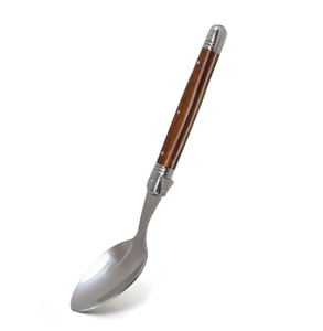 Juego de cubiertos de acero inoxidable con mango de plástico ABS color madera DF455 - Product Image 5