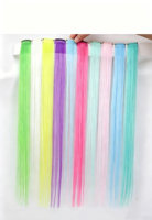 Extensions de cheveux synthétiques fluorescentes de 20 pouces, cheveux brillants dans le noir, cheveux à tresser lumineux