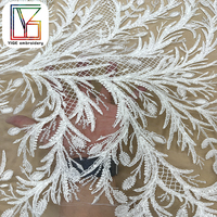 Tissu en dentelle guipure française à cordon, tissu en dentelle perlée pour mariée, tissu en dentelle à sequins pour robes de mariée pour femmes - Vente chaude