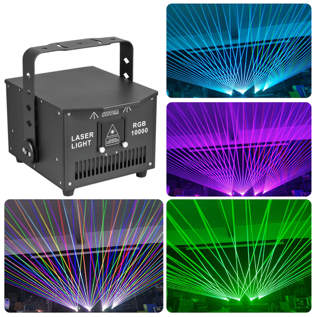 10W 15W 20W RGB Animation Laser Light Projector IP65 DJ Laser Show for Night Club Disco Stage