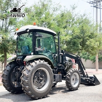 Tractor de Ruedas Modelo Popular LAWNIO con Salidas Hidráulicas Dobles, Operación Multiusos para Cultivo, Tractor Agrícola