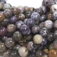 Pierre d'énergie Dragon jaspe violet, naturel, pour la fabrication de bijoux, perles rondes, grande puissance de guérison
