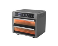 Four électrique ménager à double cavité 36L-Contrôle indépendant de la température à 2 zones, multifonction pour la cuisson de gâteaux et de viandes à rôtir