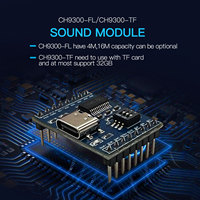 Module vocal de lecteur MP3 CH9300 avec carte TF 4 Mo/16M USB téléchargeable 10 déclencheurs IO contrôle de Port série pour composants acoustiques