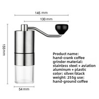 Moulin à café manuel Kaideli en acier inoxydable, petit ensemble portable pour usage domestique