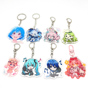 Nhà Máy Tùy Chỉnh In UV In Ấn Trong Suốt Thân Thiện Với Môi Acrylic Phim Hoạt Hình Phong Cách Lỏng Gợn Keychain Mặt Dây Chuyền Cá Nhân Logo - Product Image 6