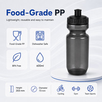 Bouteille d'eau souple écologique de 600 ml avec couvercle anti-poussière pour le cyclisme et les sports de plein air – Vente en gros, approvisionnement direct usine