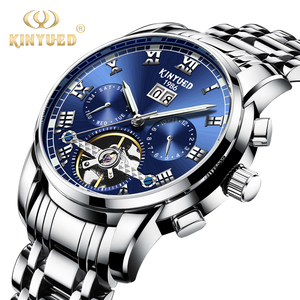 <span class=keywords><strong>KINYUED</strong></span> J014 <span class=keywords><strong>montre</strong></span> à mécanisme pour homme de haute qualité authentique bracelet en acier étanche à l'eau lumineuse entièrement automatique <span class=keywords><strong>montre</strong></span>-bracelet d'affaires - Product Image 2