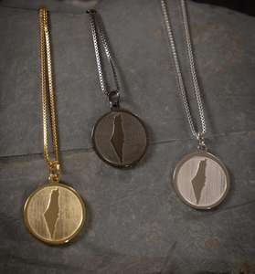 Collar de Acero Inoxidable con Moneda de Palestina, Collar con Mapa y Bandera de Palestina, Venta al por Mayor y Personalizado - Product Image 1