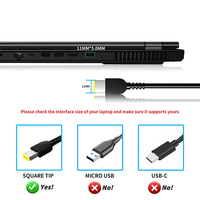 NUEVO Cargador delgado para computadora portátil 135W 20V 6.75A Adaptador de CA CC Cargador de computadora portátil con PIN USB para IdeaPad Y50-70 Y700 3-15 Gaming