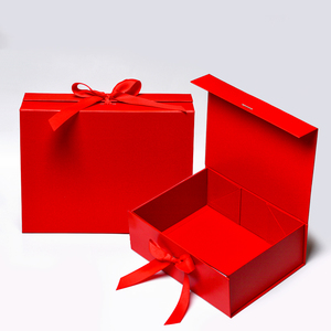 Sang trọng tùy chỉnh gấp Hộp quà tặng với nắp từ màu đen màu hồng màu xanh lá cây màu đỏ cam đóng gói có thể gập lại xử lý phụ kiện logo mô hình - Product Image 5