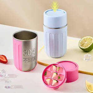 Gobelet à café portable avec grille à glace et logo personnalisé, en acier inoxydable 304, pour thé Boba, avec fabricant de glaçons, tendance été 2026 - Product Image 6