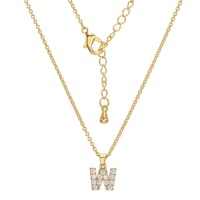 Vente chaude, vente en gros directe d'usine, pendentifs en cuivre personnalisés, 26 lettres, collier chaîne en or 18 carats, collier pour femmes, bijoux