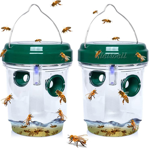 Nhà Máy tái sử dụng chất lượng cao treo ngoài trời năng lượng mặt trời LED Bee Wasp catcher nữ hoàng Fly Bee trap cho Bee Hornet Pest kiểm soát - Product Image 1