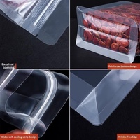 Sachet d'emballage alimentaire à huit soudures latérales, transparent, en PET+PE, refermable, épaissi, pour aliments pour animaux, chips, thé et café