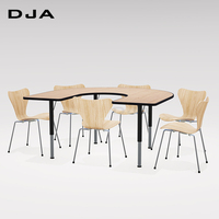 Table moderne en forme de fer à cheval, réglable et empilable, 2 places, garantie 15 ans, pour les réunions scolaires, hospitalières, de bureau et collaboratives