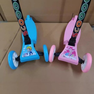 High-Tech <b>Plastic</b> One-Board Folding Scooter 1-5 Years Old Children Outdoor Sensor Sliding Walker Three <b>Wheels</b> One-Click - Product Image 2