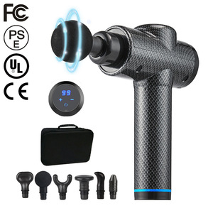 Pistolet de massage neutre pour le corps entier, relaxant musculaire, masseur électrique à percussion, appareil à vibrations profondes, 6 têtes, rechargeable par USB - Product Image 5