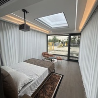 Cabane de luxe préfabriquée pour glamping sur la plage, maison-capsule portable, cabine mobile, design panoramique en verre, tente d'hôtel de villégiature extérieure pour camping en bord de mer