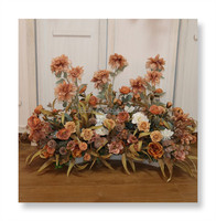 Automne Automne Orange Foncé Rouge Marron Couleur Fleurs Artificielles Arrangement Centres De Table Automne Fleurs De Mariage pour La Décoration De Mariage