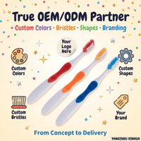 Brosse à dents pour enfants avec poignée antidérapante pour des soins dentaires doux, manche ergonomique pour enfants, soins bucco-dentaires sûrs et doux, brosse à dents souple OEM