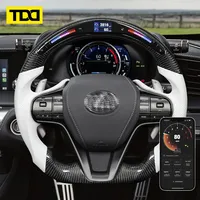 Volant intelligent personnalisé en fibre de carbone TDD avec LED pour Lexus LC500