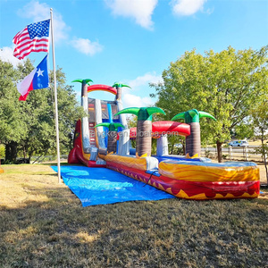 แลงโก อินแฟลตเทเบิลส์ ทรอปิคอล บรีซ สไลเดอร์น้ำเป่าลมขนาดใหญ่ พร้อมสระน้ำและพื้นที่พ่นน้ำ - Product Image 2