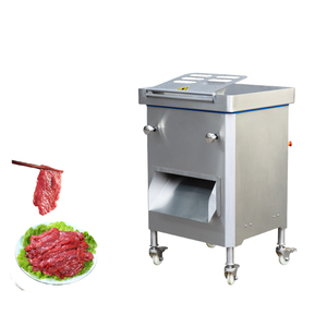 Machine à trancher et à déchiqueter la viande industrielle commerciale avec jeu de couteaux détachables pour l'usine de viande séchée, alimentation électrique automatique - Product Image 1