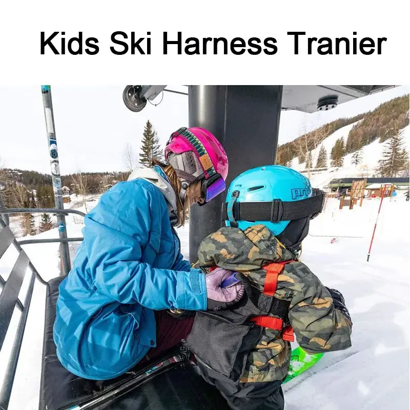 Ski and Snowboard Training Harness Trainer Easy Lift Handle and Bag Toddler Skiing Harness with Removable Leash