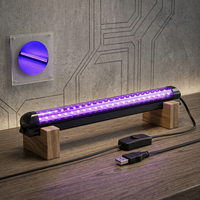 Lámpara UV LED T8 de 10W, Tubo con 48 LED de 395nm, Barra de Luz Negra UV, Luces Fluorescentes Curadas, Luces de Proyección para KTV, Clasificación IP44, Regulable