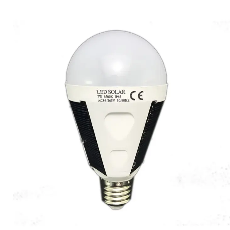 hot sale AC85-265V led Rechargeable Emergency light waterproof IP65 7w 12w e27 led solar emergency bulb