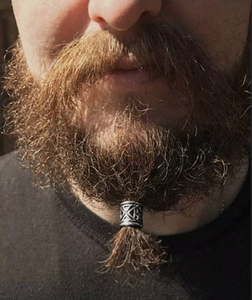 Hebilla para <span class=keywords><strong>Barba</strong></span> Vikinga, Anillo para Cabello Trenzado, Estilo Hip Hop Punk Hippie, Accesorio para la Cabeza con Cuentas de Orificio Grande, Aleación para Hombre y Mujer - Product Image 5