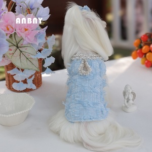 Anbeini Otoño Invierno Linda Socialite princesa ropa para mascotas para <span class=keywords><strong>Shih</strong></span> <span class=keywords><strong>Tzu</strong></span> Pomeranian Poodle perros pequeños nuevo vestido de poliéster - Product Image 2